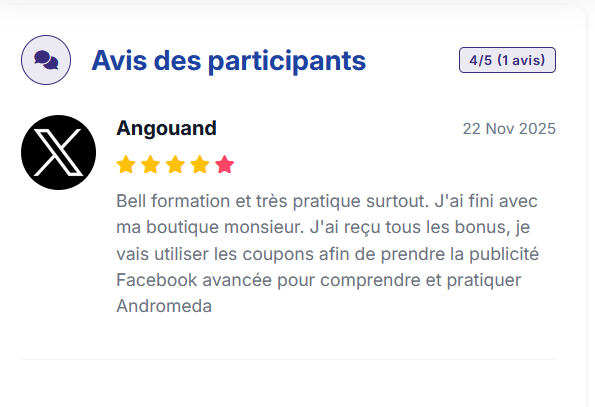 Témoignage de apprenant