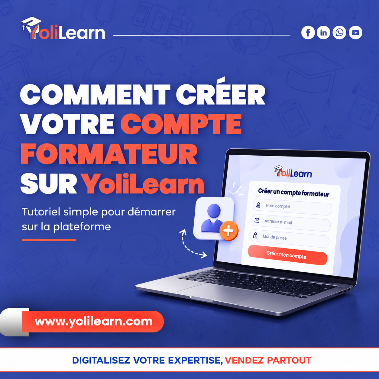 Comment créer un compte formateur sur YoliLearn ? | Inscription pas à pas