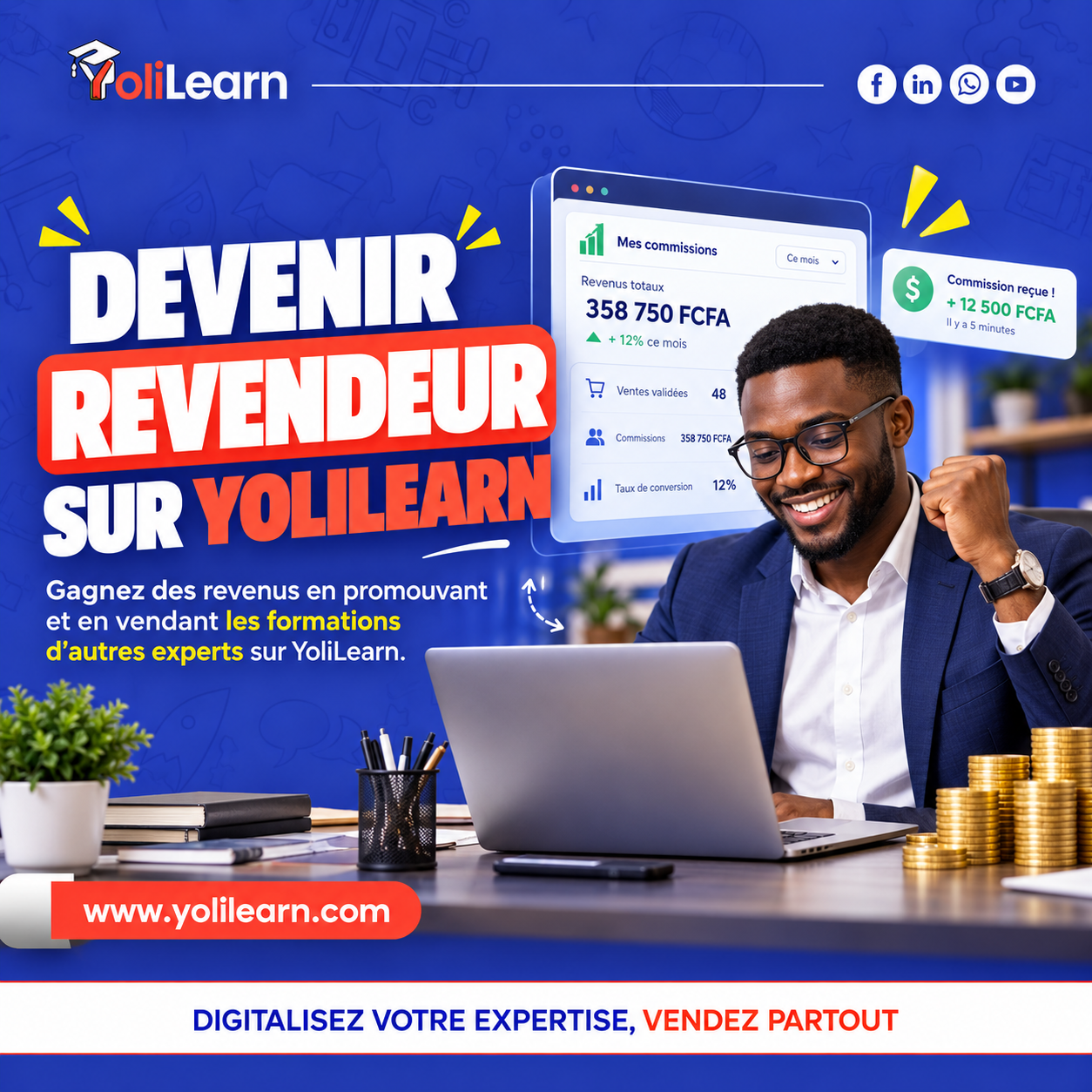 Devenir Revendeur sur YoliLearn : Gagnez de l'Argent en Vendant les Formations des Autres