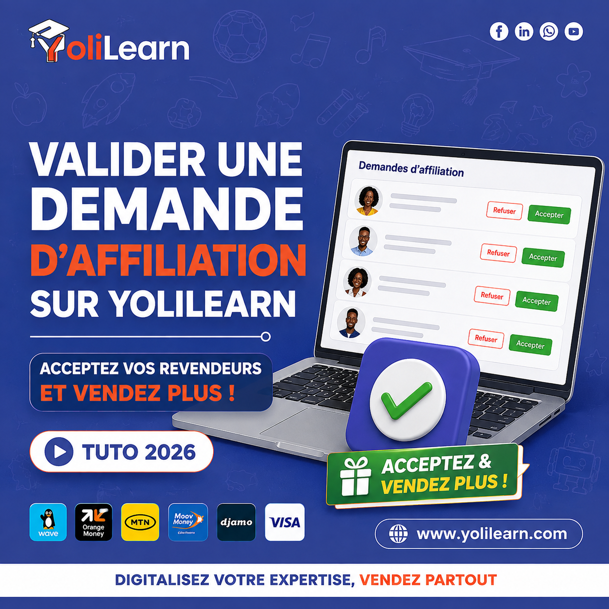Valider la demande d'un revendeur 